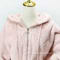 Stylish Long Sleeve Lapel Zip Faux Fur Jacket